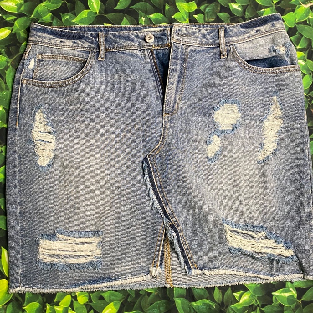 Jessica Simpson High Waisted Denim Skirt 32